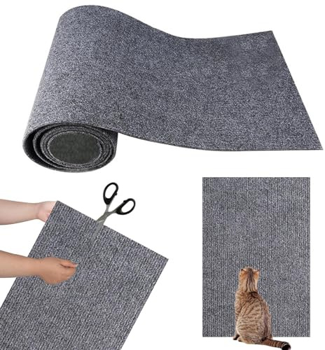 Tapis Griffoir Chat, Tapis A Gratter pour Chat Découpable, Tapis À Gratter en Sisal Naturel pour Chat Canapé Autocollant, Auto-adhésif Grattoir Mural pour Chat Protecteurs De Meubles