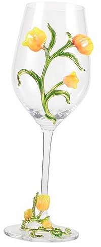 COLLBATH Copa De Vino Elegante Y Versátil Con Diseño De Flores Copa De Cristal Para Bar Hogar Y Fiestas