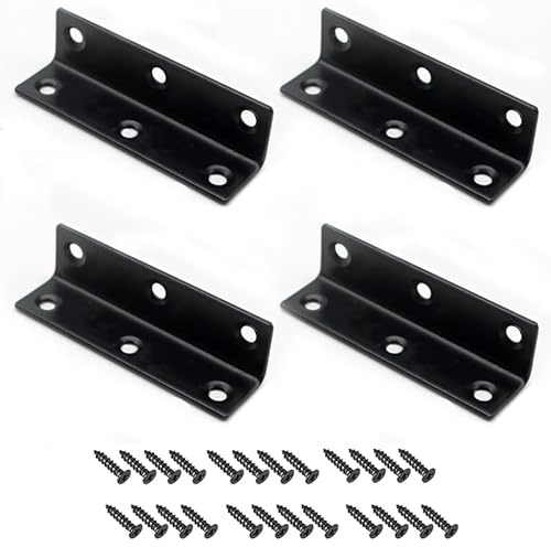 Hörnkodsfästen, hörnfästen, L-formade fästen, rätvinkliga fästen, 90 graders vinkelstödfästen (100 x 25 mm)