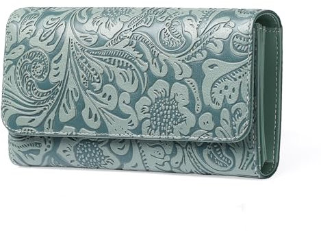 GOIACII Geldbörse Damen Groß Portemonnaie für Frauen Leder Große Kapazität Geldbeutel mit RFID Blocking und 13 Kartenfächer