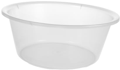 YARNOW Bacinella Di Plastica Trasparente Per Pediluvio e Lavabo Bagno, Vasca Media Multifunzione Per Ragazzo Ragazza, Lavaggio Viso, Mani, Biancheria, Uso Domestico e Campeggio
