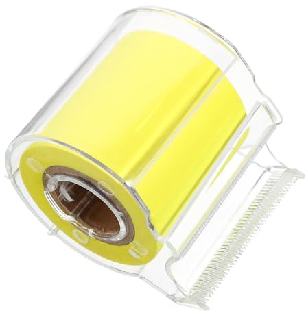 Baluue Bloc-notes Adhésif Portable Multifonction Rouleau Autocollants Réutilisables avec Adhésif Complet Notes Pratiques pour Bureau et Maison Capacité Élevée Jaune
