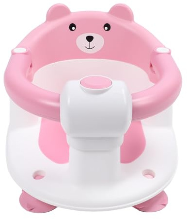 Fdit Taburete de Ducha para Recién Nacidos, Asiento de Baño para Bebés de 12,4 X 15,94 Pulgadas con Base Antideslizante Segura, Silla de Baño para Bebés Liviana para una Fácil Limpieza, Adecuado
