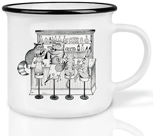 Ligarti® Keramiktasse [Design by H. Ligeti] Design Mug & handveredelter Becher I Spülmaschinengeeignete Tasse, Kaffeetasse, Teetasse, Cup (Tierbar)