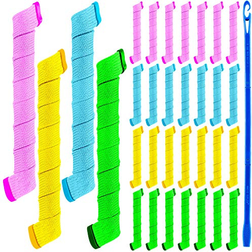 Wave Curlers Kit for Hair Supplies - 42 Spiral Curling Rods, No Heat Hair Styling with 40 Rollers and 2 Hooks (11.8 Inch)