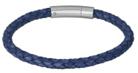 LOTUS STYLE Pulsera Hombre Cuero Brazalete de Diseño Sofisticado, Resistente y Confortable - Pulseras Hombre - Azul 215.00 mm LS2141-2/1 - Regalo de Cumpleaños, Día del Padre