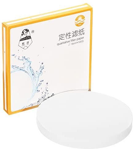PATIKIL 100 st 18 cm kvalitativt pappersfilter cirklar, snabb hastighet runt laboratoriefilter kemiskt papper industriellt oljetest tratt filter papper