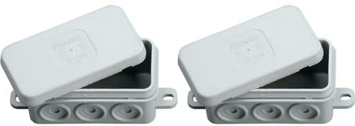 KOPP Boîte de Jonction AP-FR Boîte de Jonction, en Saillie/Pièce Humide, 86x44x40mm, 1 Pièce, 371200005, Plastique, gris (Lot de 2)