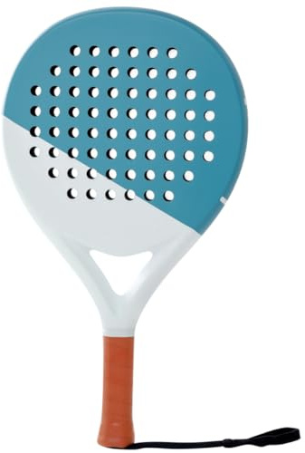 LAPAT - Pala Padel con Superficie de Carbono y Fibra de Vidrio - Raqueta Padel EVA-17 de 360 Gr. Azul Ibiza - Palas de Padel con Potencia y Control Equilibrados y Mango Antisudor