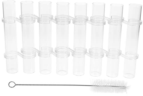 RORPOIR Vase Tubulaire Verre Transparent De Récipient pour Compositions Botaniques Hydroponiques Décoration Intérieure avec Crochets s Et Pinceau Tubulaire