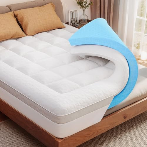 Dochair Topper, Memory Foam Matratze 180x200cm, 10cm Höhe Gel Topper mit 2,5cm Waschbarem Flauschigem Matratzenauflagenbezug Bezug und 7,5cm Gelschaum, Härtegrade H2