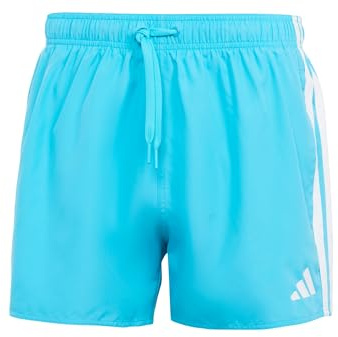 adidas Men's Bañador 3-Inch 3 Bandas, Lucid Cyan/White, XL