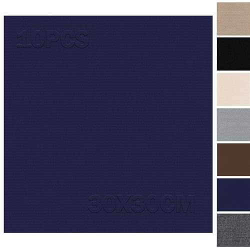 Azulejos de moqueta de 30 x 30 cm – Lote de 10 piezas autoadhesivas – 0,9 m² – Alfombras de suelo, baldosas de moqueta autoadhesiva con protección dorsal, azulejos de moqueta para apartamentos