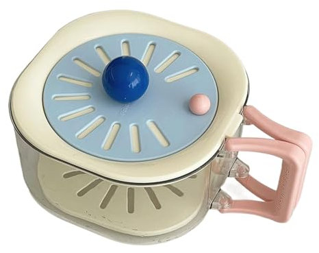 Colino Per Frutta Con Coperchio,Scodella Per Pulire Verdure | Soluzione 2 In 1 Con Manico Piegh