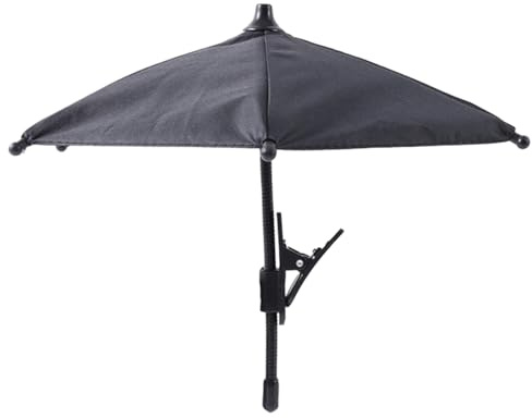Solskydd för mobiltelefon – vridbar telefonhållare, justerbar skärm, lätt 360 hållare med UV-beständigt tak | Perfekt för kontor arbete utomhus resor semester streaming fotoanvändning