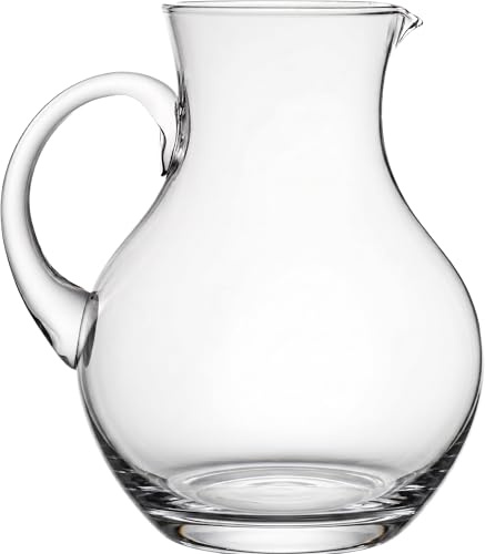 IMPERIAL Glaskaraff 2 l – magen vattenkaraff av Crystallinglas med krökt handtag, Havanna, handgjord