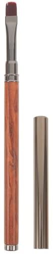 HEMOTON Dual-ended Nail Art Pen with Wood Handle Smooth No-brush-mark Gel Brush and Cat Eye Magnet Tool for Manicure Line Painting Nail Salon Supply
