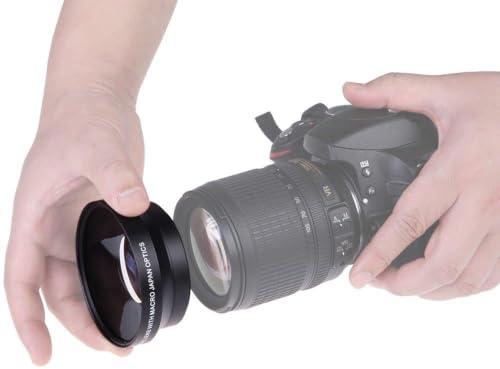 Domary 67 Mm 0,45x Vidvinkel Makroobjektiv HD Multi Coated 2 i 1 med