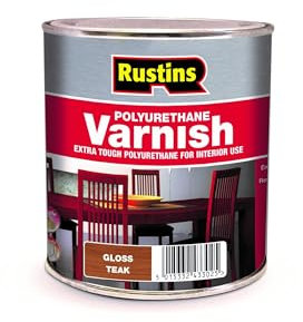 RUSTINS POGT250 Polyurethane Varnish, Teak Gloss, 250 ml