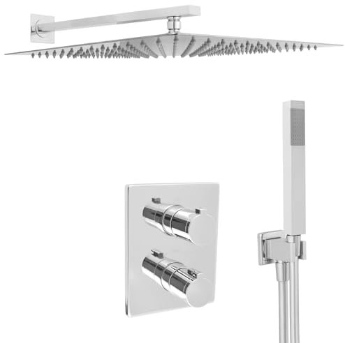 Welfenstein Thermostat Unterputz Set T-40HC7Q Regendusche 40x40cm