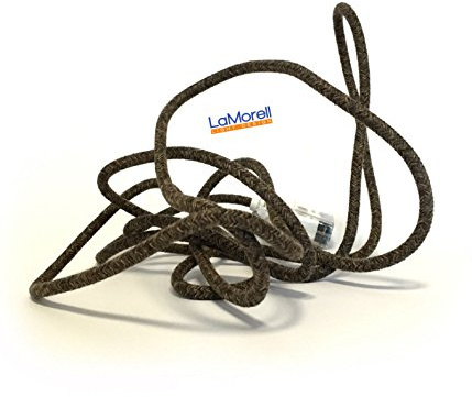 Alargador eléctrica Cable redondo/redondo revestido de tela. Color Canvas Marrón. Sección 3 X 0.75