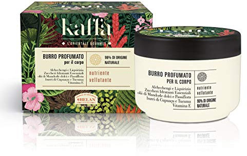 Helan, Kaffa Burro Corpo Profumato e Nutriente, Crema Idratante, Profumata e Vellutante per la Pelle del Corpo, Azione Detergente e Non Unge, 200ml - Made in Iatly