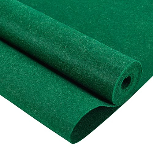 BENECREAT 3mx40cm Feuille de Tissu en Feutre Vert Non Tissé Rouleau Rembourrage pour Coussin, Artisanat de Bricolage, Patchwork Couture - Épaisseur 0.9mm
