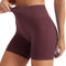 Friptspyg Kurze Sporthose Damen Sport Shorts High Waist Gym Shorts Stretch Yoga Pants Nahtlos Workout Sportshorts, Wein Rot S