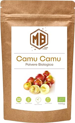 MB Superfoods - Polvere di Frutta di Camu Camu Biologica da 100g - Ricca di Vitamina C Naturale, Perfetta per Frullati e Succhi