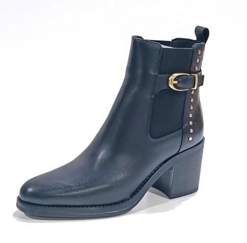 ALPE Botín Vestir de Piel, con tacón - 52011705 para: Mujer Color: Negro Talla: 40