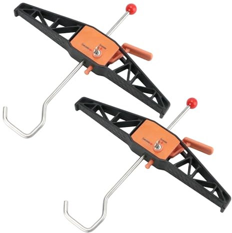 Homvvi Ladder Clamps, Ladder Roof Rack Clamps 2 Pack - Lockable Car Van Roof Rack Ladder Clamps, Quick to Lock, 1 Pair Universal Ladder Clamp Built in Lock