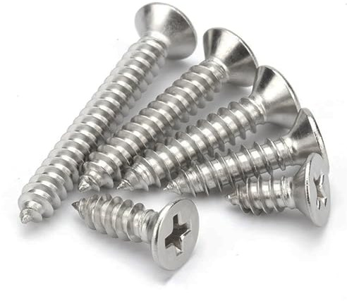 EBAIJQUO Viti per legno a testa piatta Phillips M5 × 30 mm, in acciaio inox 304, autofilettanti ad alta resistenza per la costruzione e la falegnameria (40 pezzi)
