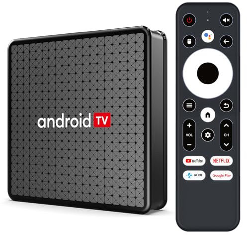 LEFFOT Android 10.0 TV Box, X5 Smart 4K UHD Streaming Device for TV with HDR10, 2GB RAM + 16GB ROM, Boitier IPTV with 2.4G/5G Dual-Band WiFi 6, BT 5.0, Voice Control, Allwinner H313 Quad Core A53