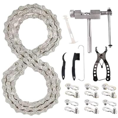 Cadena De Bicicletas - Kit De Cadenas De Bicicleta De Liberación Rápida Enlace Pesado, Juego De Herramientas De Ciclismo | Accesorio De Reemplazo De Cadena Segura Para Motocicleta Scriser Dirt Adu