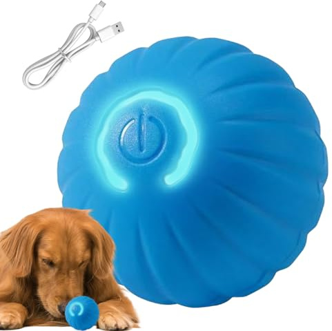 Pelota inteligente para gatos, juguetes inteligentes recargables, función LED con construcción duradera, pelota de salto para entrenamiento de juegos al aire libre, juguetes de ejercicio para mascotas