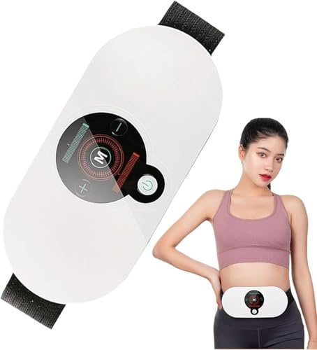 Masajeador Abdominal para Pérdida de Peso, Cinturón de Adelgazamiento de Masaje, Incluye Modos de Calor y Vibración para Aliviar la Fatiga, Apto para el Abdomen, la Cintura y la Espalda