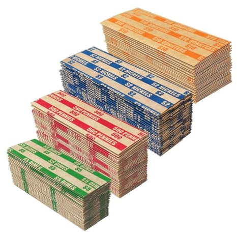 Jnchdghwa Involucri per Monete 400Pz - Dimensione Standard, 100 Pz Ciascuno per Quarti, Centesimi, Dime, Nichelini, Strisce Assortite.