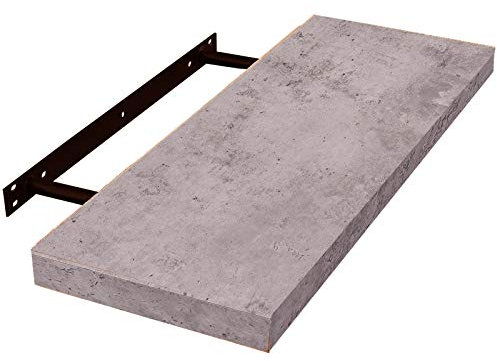 EUGAD Wandregal Wandboard Buchregal Hängeregal DVD CD Regal Holz Board 80cm grau 0144QJ