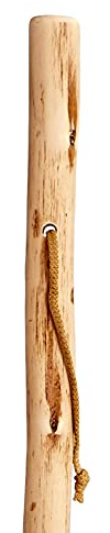 Bordone per camminare in montagna, in legno castano natural , 125 cm, taglia L (530), trekking (125 cm)