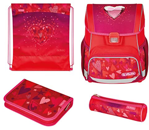 herlitz 50037353 Schulranzen Loop Plus, Sweet Hearts, 1 Stück