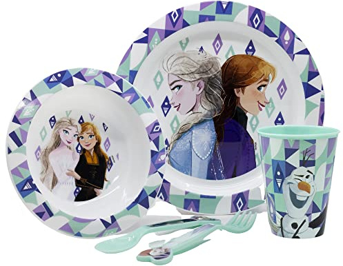 La Reine des Neiges 74250 - Micro Set - Vaisselle pour enfant réutilisable - Passe au micro-ondes