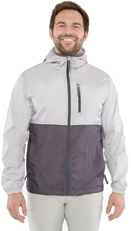 Arctix Mens Zephyr Windbreaker Jacket, Pewter, Large US