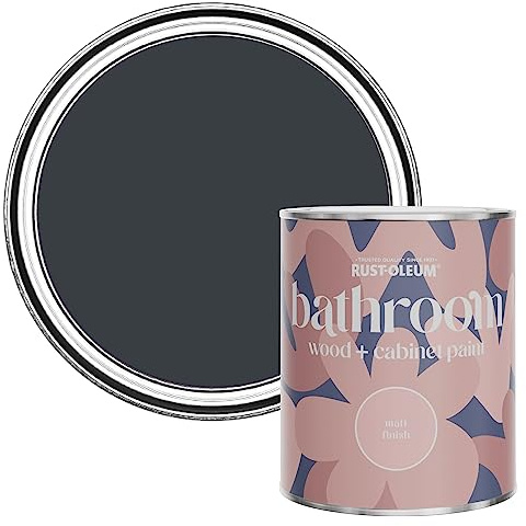 Rust-Oleum Grey Moisture Resistant Bathroom Wood and Cabinet Paint in Matt Finish - Anthracite (RAL 7016) 750ml