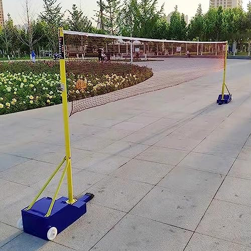 Badminton-Trainingsnetz für den Hinterhof mit Metallstange und robuster Basis, tragbares Tennisnetz für Kinder für die Auffahrt, den Garten, das Stadion und Mannschaftssport im Freien