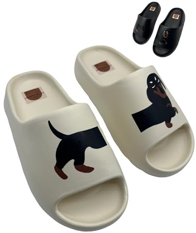 frechdachshund Chanclas de baño de perro salchicha, cómodas zapatillas para el hogar, zapatillas de perro salchicha en cinco tamaños diferentes