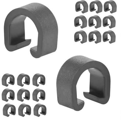 Qrity 40 Pièces Pince de Câble de Vélo, C-Clips Pinces, Boucle de Câble de Vélo, Clips en Plastique pour Fixation de Câble de Frein de Vélo