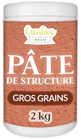 Creative Deco Modelling Paste Thick Coarse Paste | 2 kg | Brick Paste | Texture Paste Acrylic Paint Structural Paste Medium for Art Project, DIY, 3D Effect, Structure, Texture