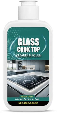 Azxcvbnm Limpiador de vitrocerámica, líquido de limpieza de estufas para eliminar manchas difíciles y pulir superficies de vidrio