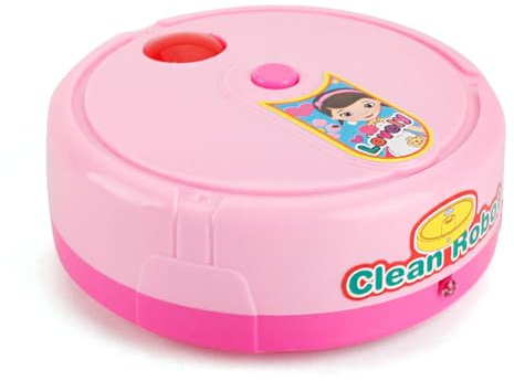 Kids Robot Vacuum - Pretend Play Cleaning Toy, Music Vacuum Cleaner | Light-Up Toy Vacuum for Boys and Girls, Interactive Robot, Educational Toy Gift for Kids, Indoor Play Housekeeping Fun