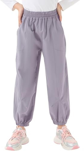 Gogokids Boys Girls Hiking Pants Waterproof Cargo Pants Quick Dry Athletic Pants Lightweight Casual Outdoor Camping, Purple, 11-12 Years